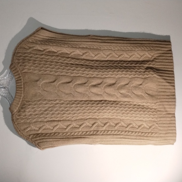 Joie Cashmere Sweater Sleeveless 2ply cable knit L nwt - Picture 5 of 6